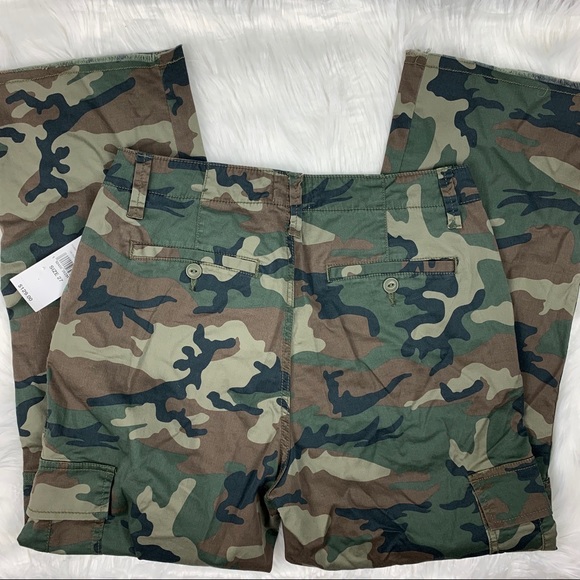 🔥SANCTUARY🔥Love Camo Capri Pants Frayed Hem Size 27 Green Camouflage NWT - Picture 5 of 6